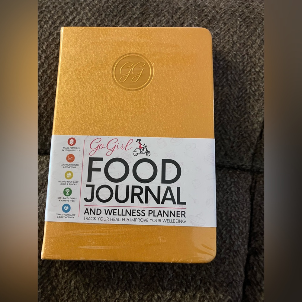 GoGirl Food Journal and Wellness Planner,YELLOW, SEALED